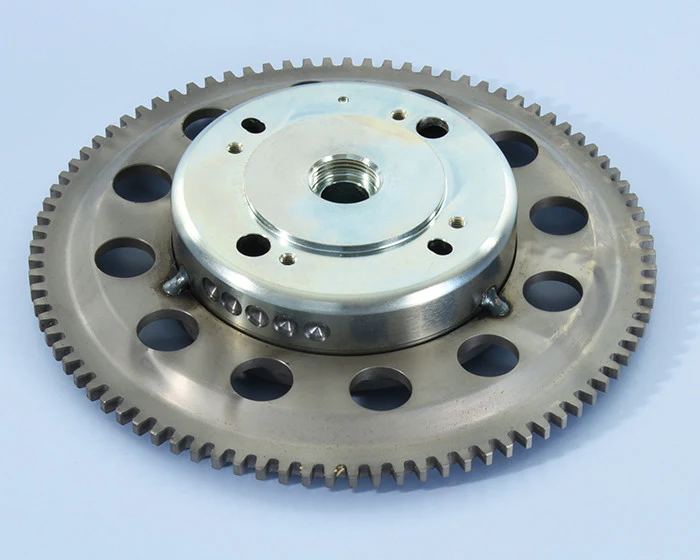 Volano con corona dentata per kit accensione elettronica Polini Vespa / Ape 50 con avviamento elettrico